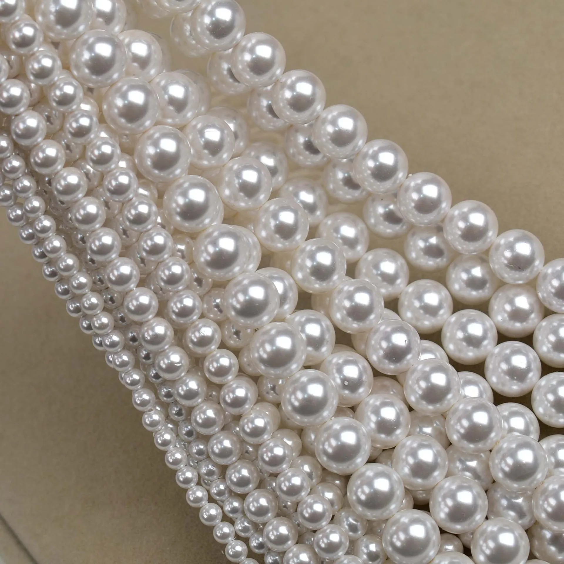 Großhandel Muschelperlen Nanyang Muschelperlen Weiße Perlen für Schmuckherstellung DIY Halskette Armband Ketten Ohrringe Zubehör – Detail 2