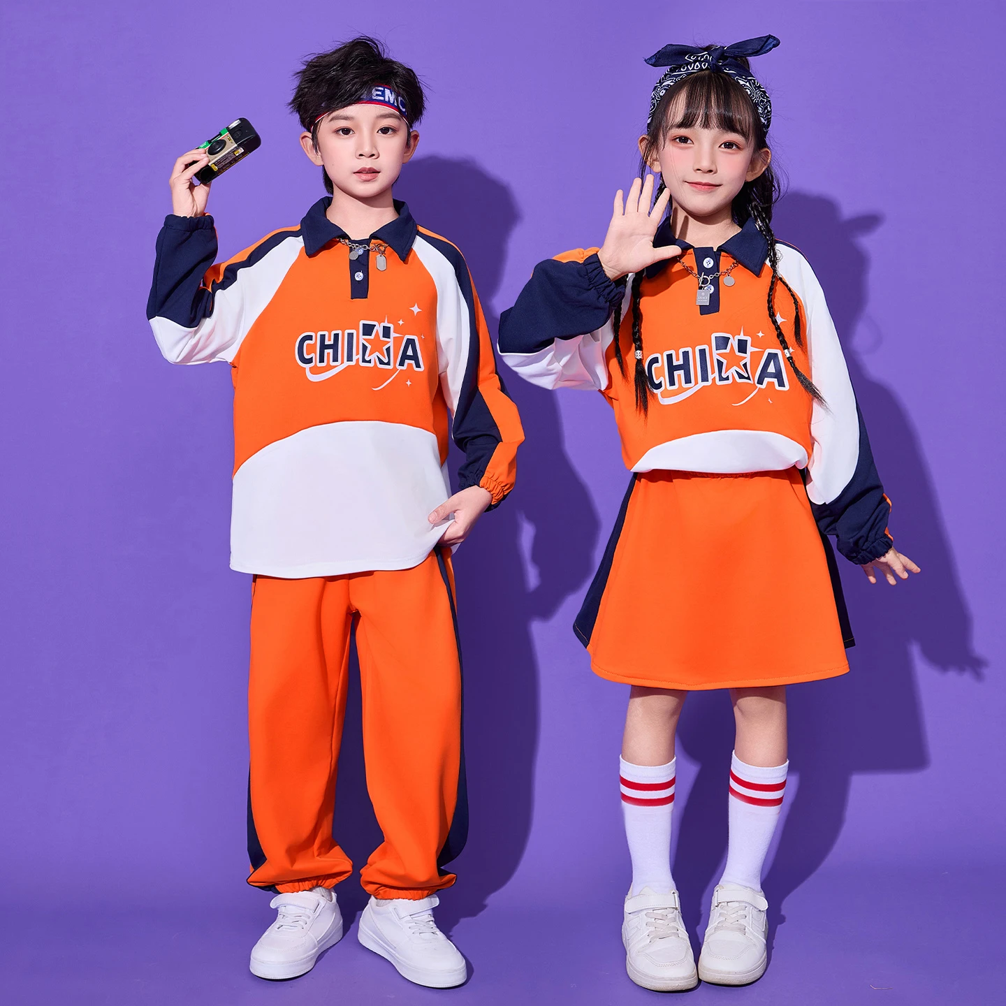 

Детские групповые костюмы K-pop, детская танцевальная одежда в стиле хип-хоп, костюмы для уличных танцев для мальчиков, одежда для джазовых танцев для девочек, XS10479