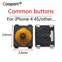 3.0x2.6MM For iPhone 4 4S Tactile Push Small Tiny Common Button Switch Tact 4 Pin Micro Switch SMD Mobile Cell Phone