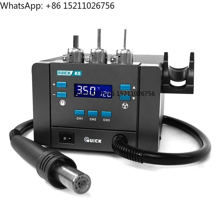 QUICK K8 110V/220V 1000W Hot Air Desoldering Station LED Digital Display Hot Air Heat - SMD BGA Rework Station Tool