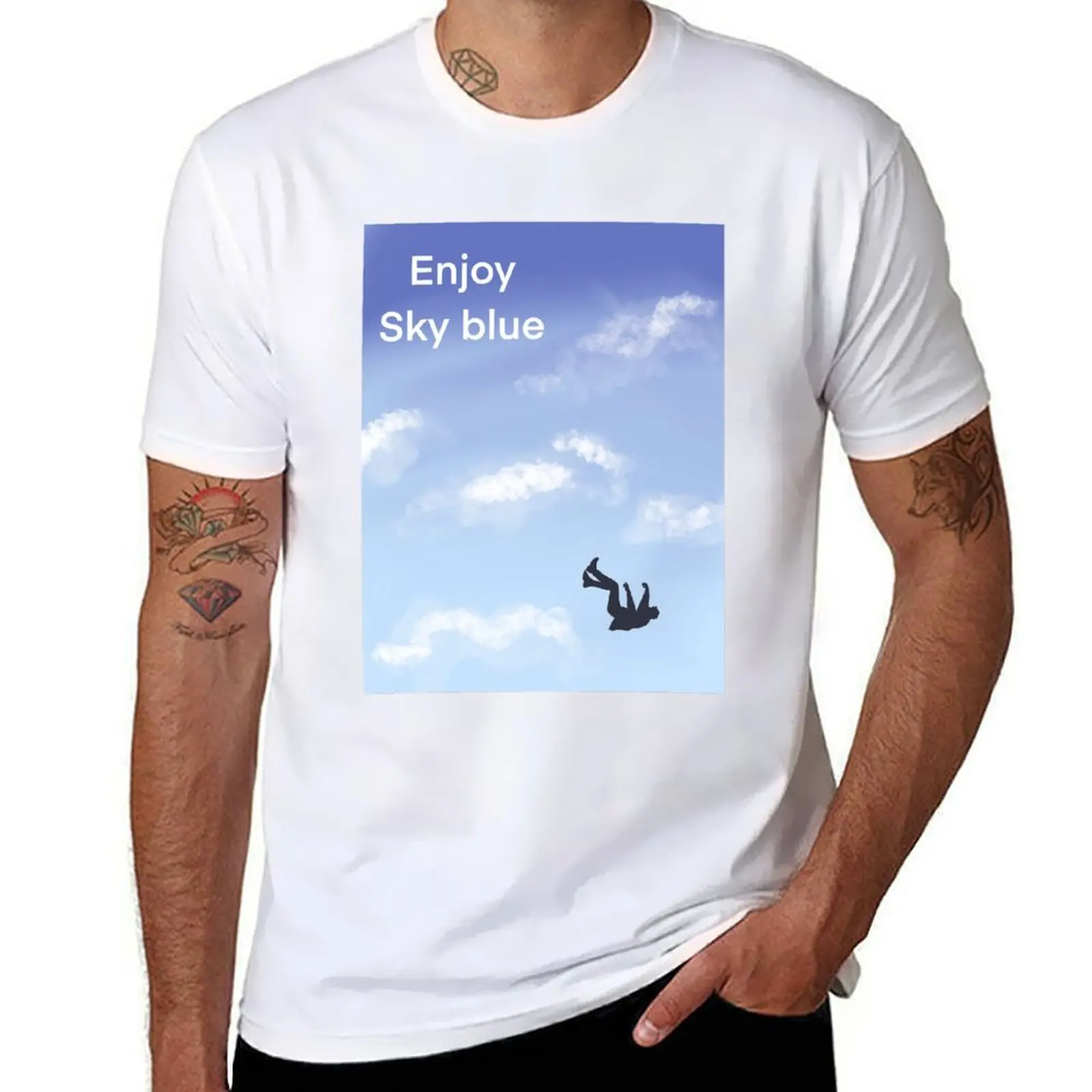 

Enjoy Sky blue shirt T-Shirt funny t shirts man t shirts for man graphic tees T-Shirt