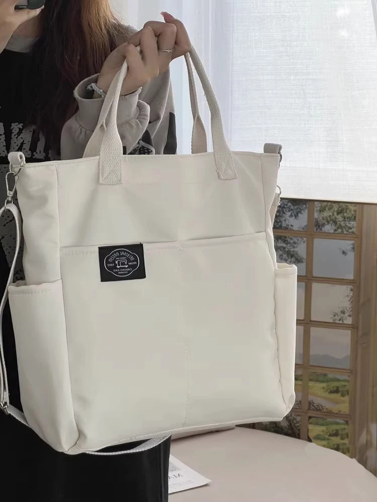 

Холщовая Сумка-тоут Hylhexyr для отдыха, сумка на плечо с молнией, модные сумки через плечо, сумка для студентов колледжа для женщин