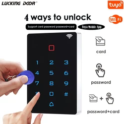 2000 User WIFI Tuya APP Backlight Touch Access Controller Waterproof keypad RFID 125khz Card Reader Wiegand 26 Input Output