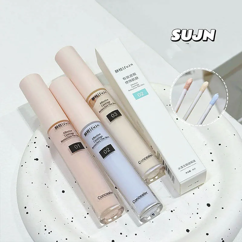 Flüssiger Aufhellender Hochglanz-Concealer-Stift Langanhaltend Feuchtigkeitsspendend Gesichtskonturierung Volle Abdeckung Fleckenkorrektur Hautton-Make-up – Detail 4