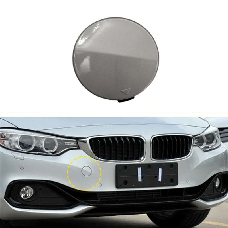 

51117362392 Right Front Bumper Towing Trailer Cap For BMW F32 F33 F36 2014-2020 Tow Hook Cover Car Parts Accessories Silver