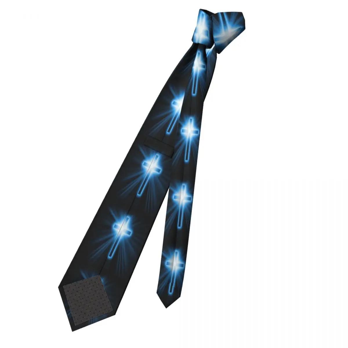 Fashion Christian Religious Jesus Neck Tie Men\'s Custom Silk Catholic Cross Neckties for Office Gravatas