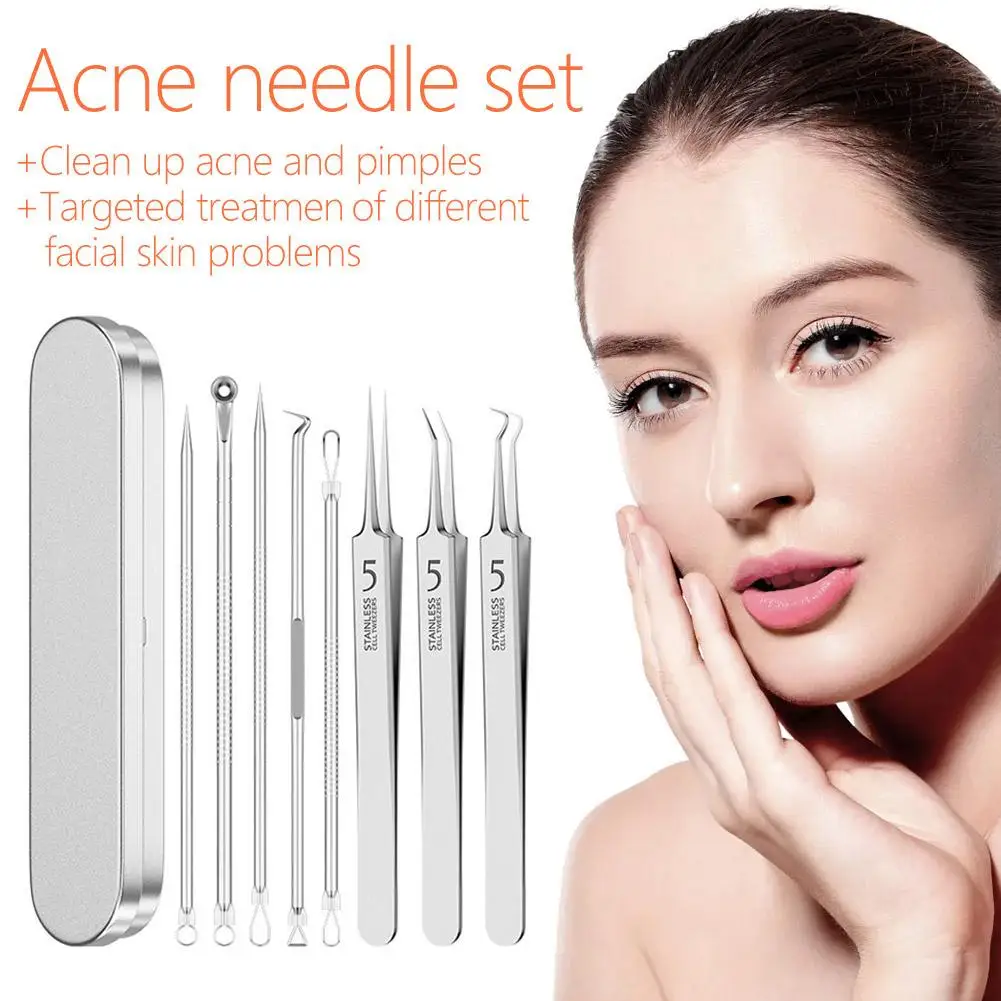 Pinzas con Clip para espinillas y espinillas de células ultrafinas, artefacto especial para raspar y cerrar el salón de belleza, herramienta de aguja para acné ﻿