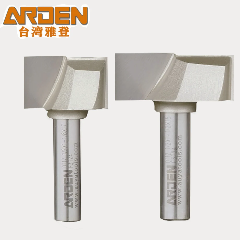 ARDEN 2 Flutes Carbide Bottom Cleaning Router Bit Woodworking Flat Bottom Slotting Carving CNC Tool for Plywood MDF Solid wood