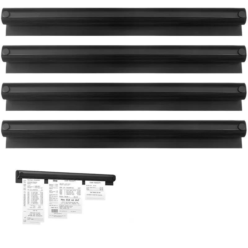 TKOH-No Drill Tab Grabber 4Pcs, For Restaurant For Cafe Bars 30CM Ticket Holder, For Refrigerator Receipt Holder