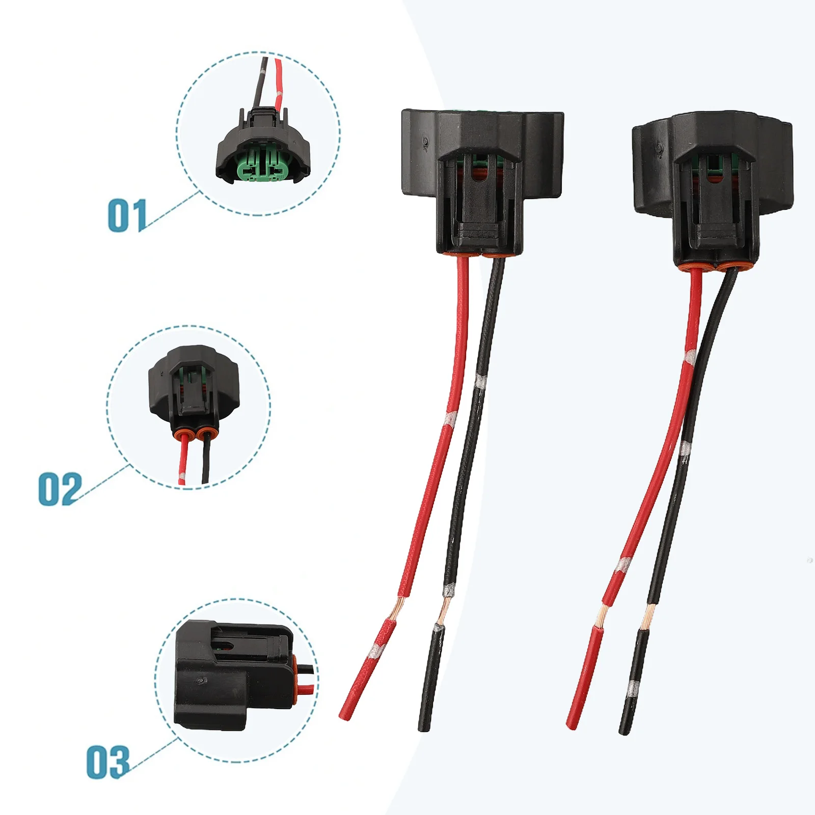 2PCS H8 H11 Bulb Socket Wire Harness Wiring Holder Car Wire Cable For Foglight Head Light Accessories For The Car