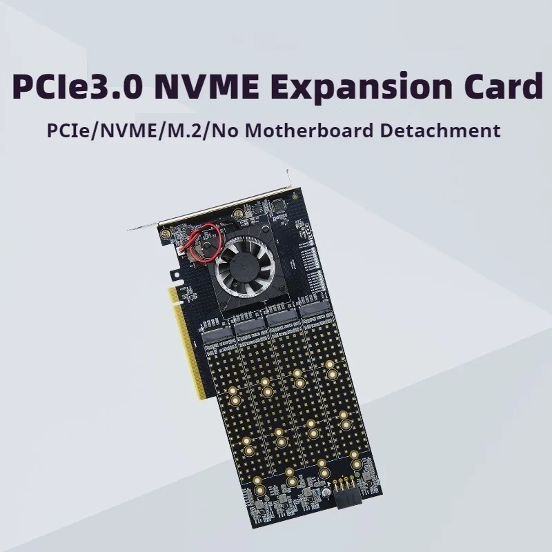 

PLX8749 drive-free, motherboard-free split-integrated compatible module, 8-disk 22110M.2 expansion card