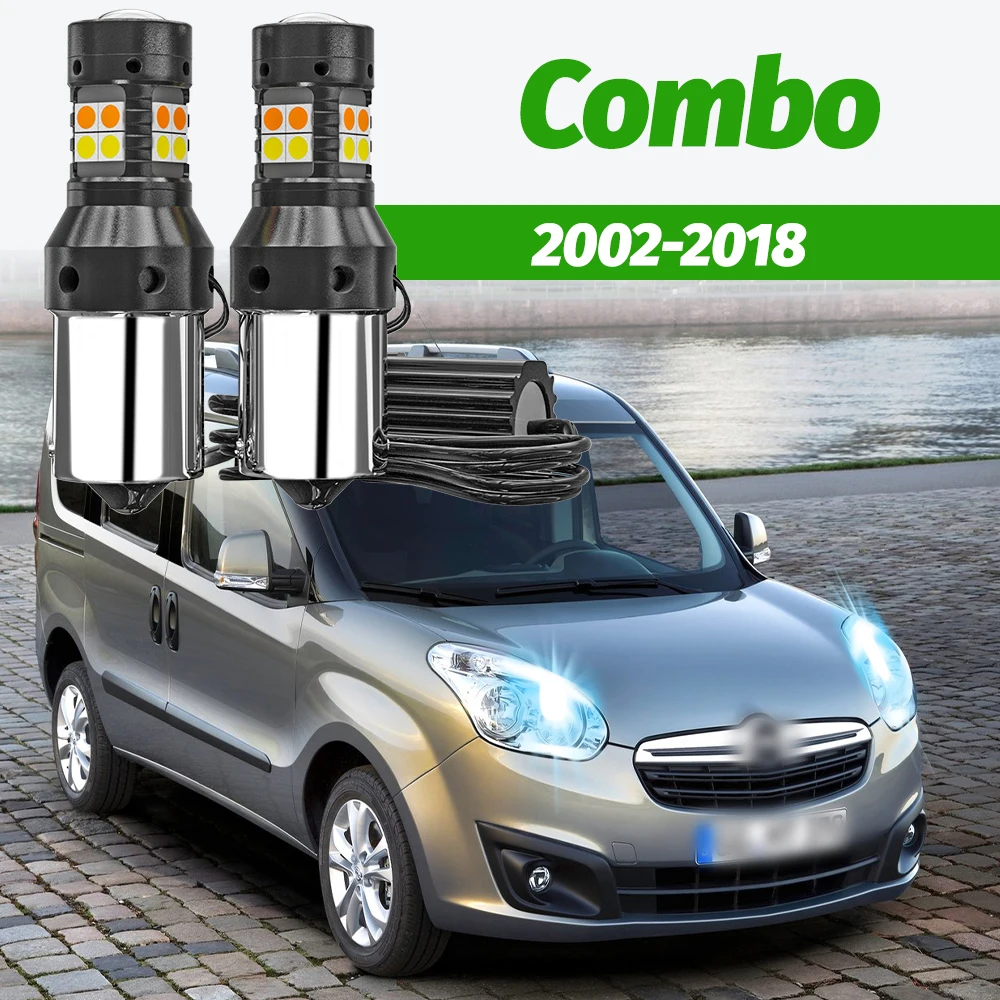 2 Stück Dual-Modus Blinker+Tagfahrlicht Zubehör LED DRL für Opel Combo 2002-2018 2009 2010 2011 2012 2013 2014 2015