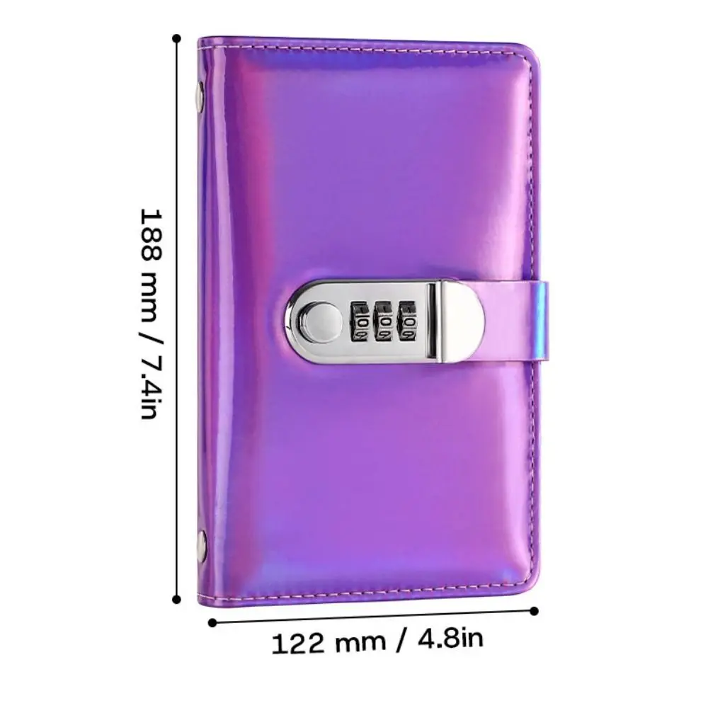 50Sheets Savings Book with Password Lock Dual Sided Portable Budget Binder Laser Wallet Storage Account Book