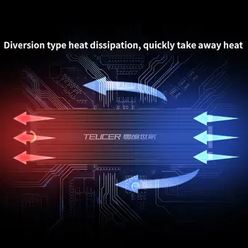 M.2 SSD NVMe 散熱片 2280 鋁製散熱器搭配導熱墊 固態硬碟散熱配件 厚度 9mm 可用於 PS5 8 最佳銷售 散熱片 - №6