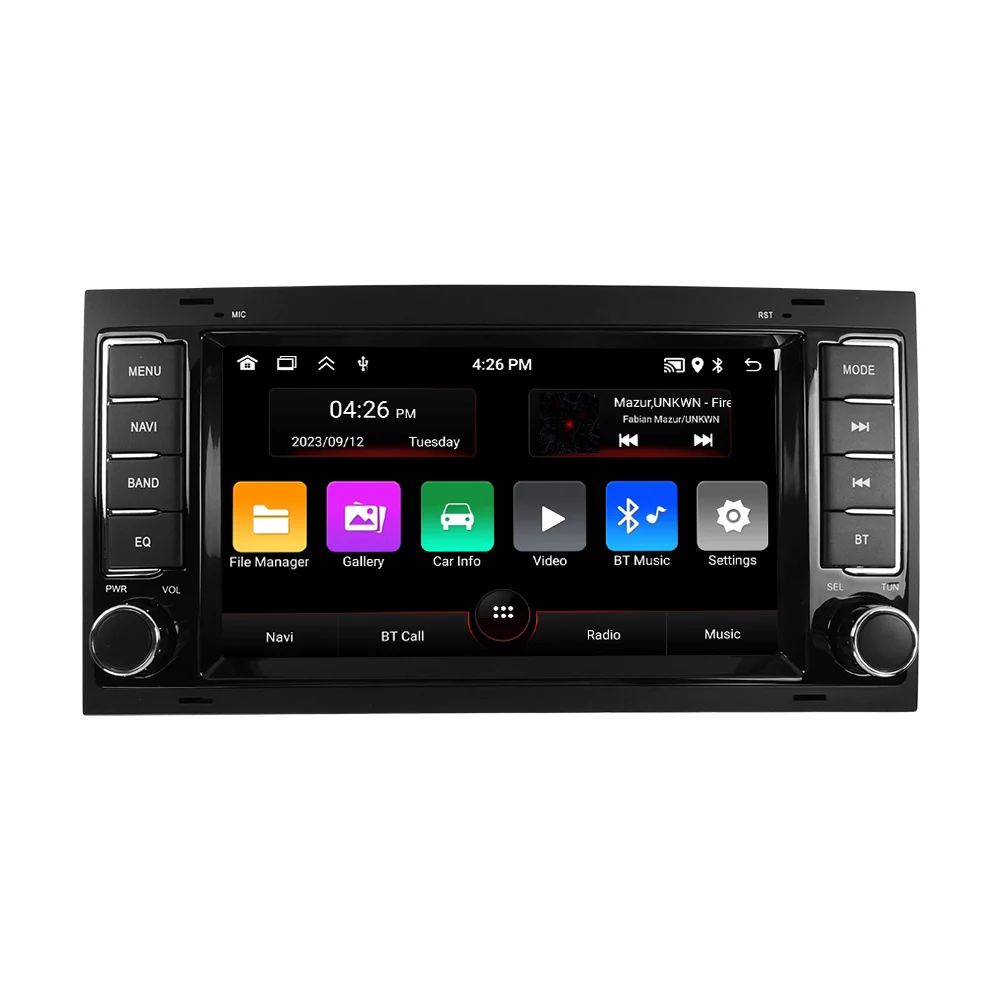 Voor VW Touareg Transporter T5 2004-2011 7 inch Android 15 autoradio multimediaspeler GPS navigatie Carplay Android Auto - afbeelding 2