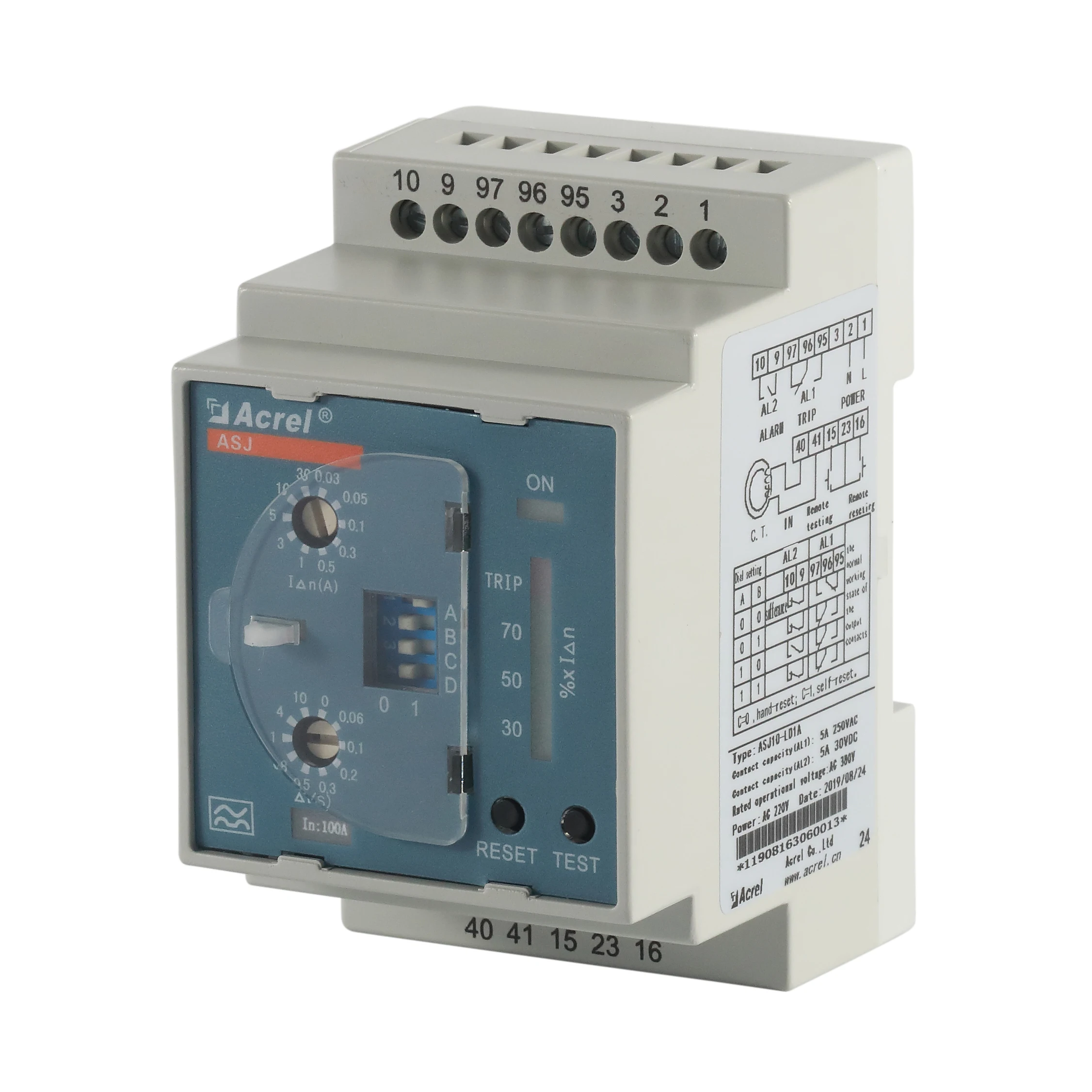 ASJ Series Of Residual Current Relay For ACREL ASJ10-LD1C