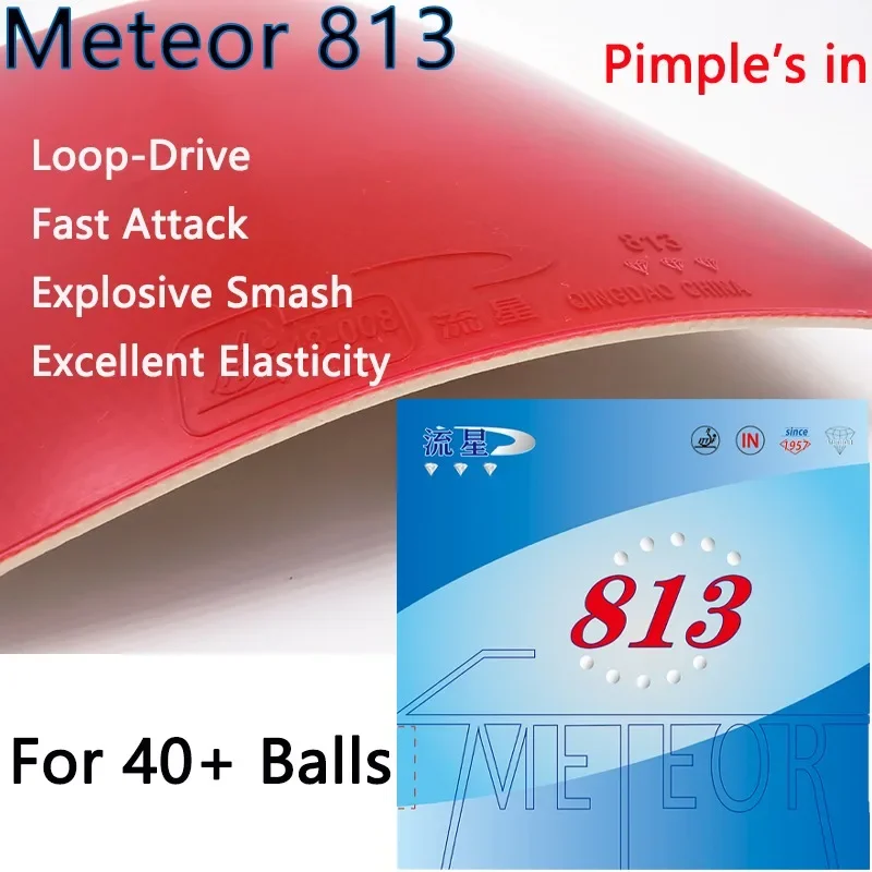 

Накладка для настольного тенниса Meteor Diamond Version 813, высокая сцепляемость, 2.1 мм, белый губчатый слой, для пинг-понга, для атакующей игры, быстрый удар