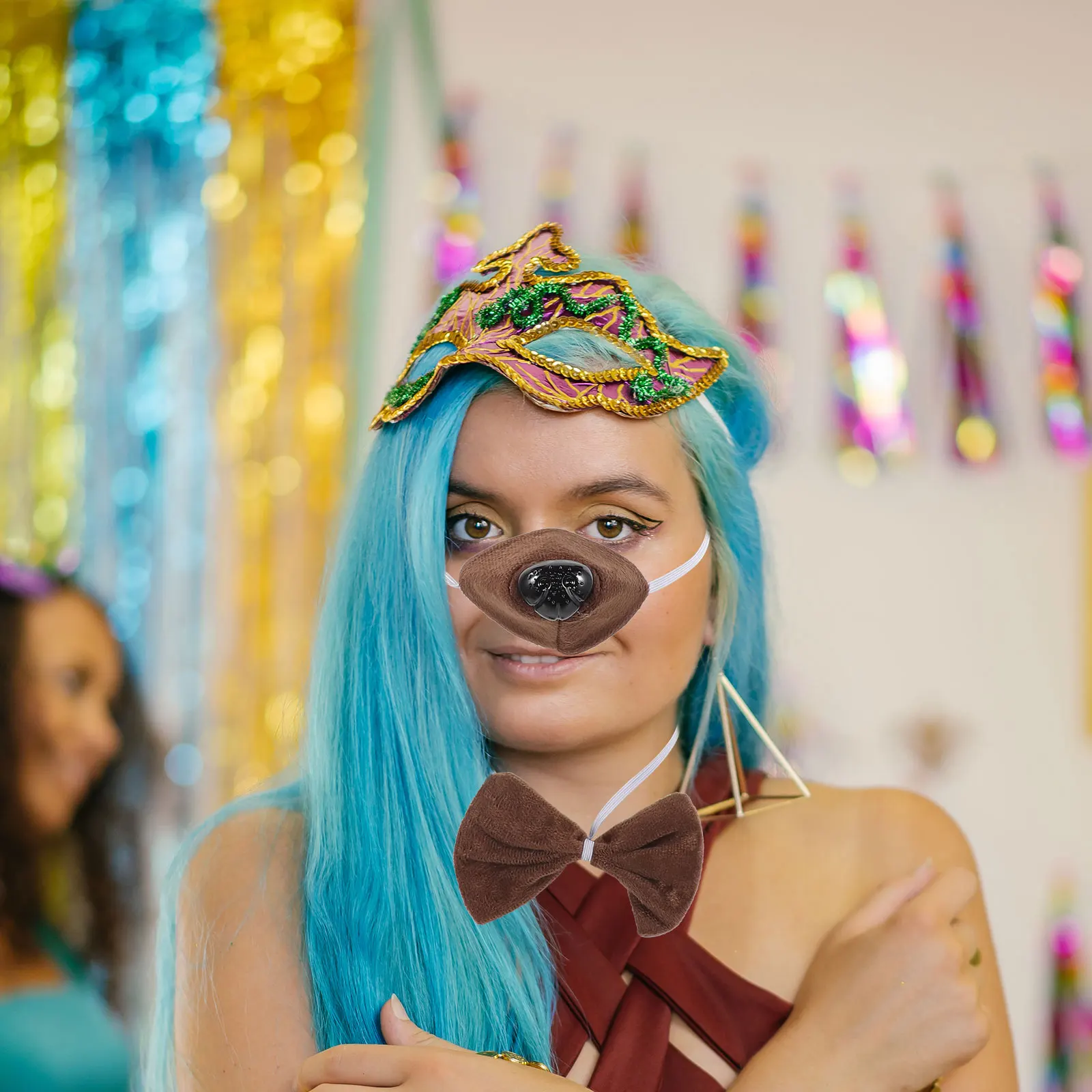 

1Set Dachshund Dog Costume Lightweight Soft ABS Polyester Party Cosplay Puppy Ears Tail Accessories Dog Ears and Tail