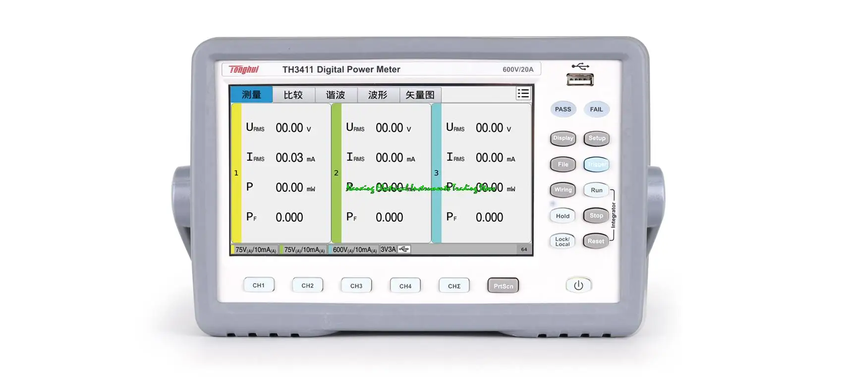 

TH3411 многоканальный цифровой измеритель мощности переменного и постоянного тока 600 В, 20 А, гармонический анализ, данные интеграции, Векторный анализ, точность 3 канала