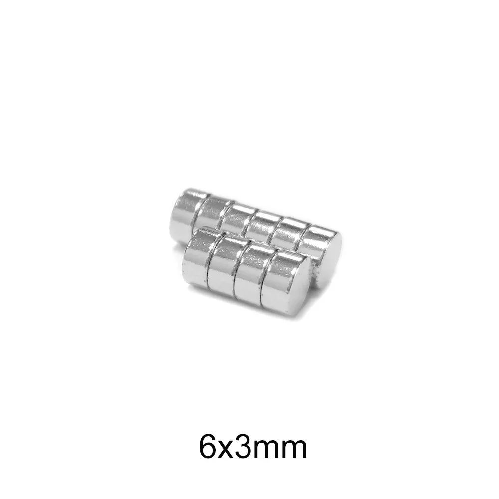 6x3 mm Round Powerful Neodymium Magnets 6mm X 3mm For Home Refrigerators, Offices DIY 6x3mm 6*3 mm