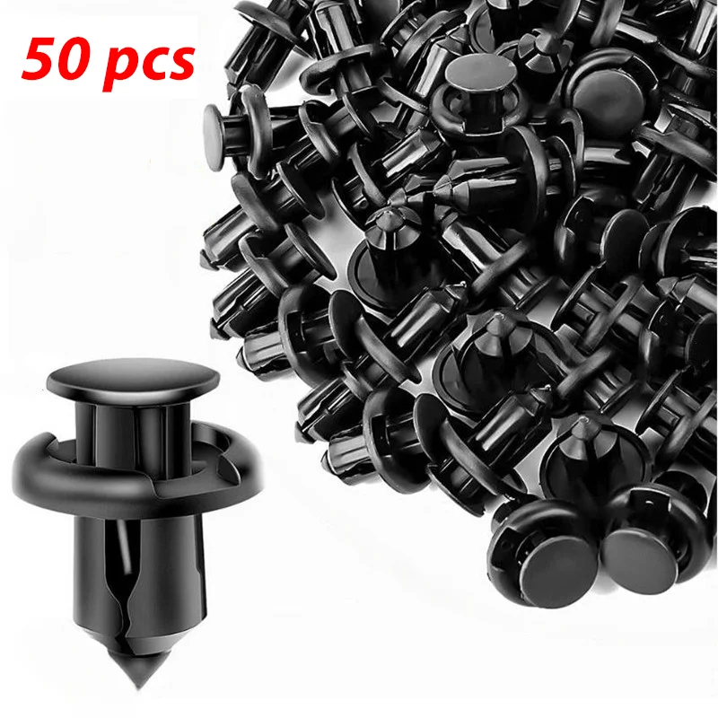 

50/20 Pcs Car Bumper Retainer Clips Nylon Rivet Fastener Bumper Clip Retainer Screw Fender For Honda Door Trim Panel Retainer