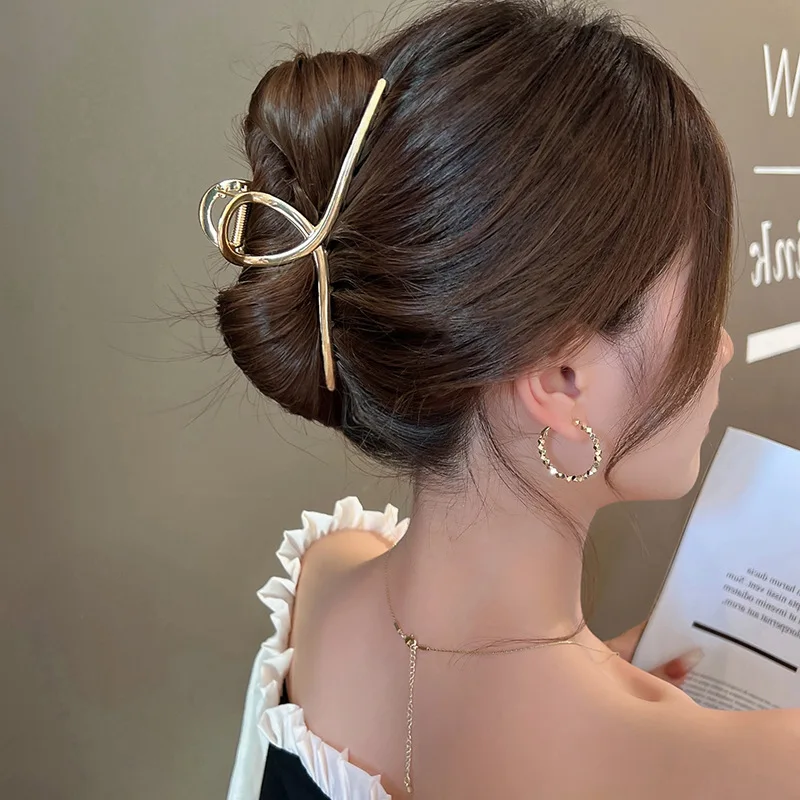 مشبك شعر عالي ومعدني، مشبك كبير الحجم، نمط جديد مع حجم شعر عالي، أغطية رأس بمشبك شعر كبير الحجم #4