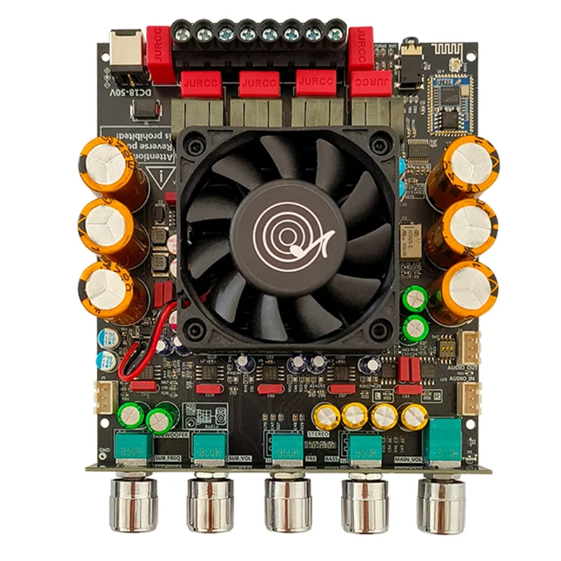 ABMF-New ZK-APTX3 Bluetooth アンプ 2.1 チャンネル 3D サラウンド サウンド サブウーファー 300Wx2+600W オーディオ パワー アンプ オーディオファイル