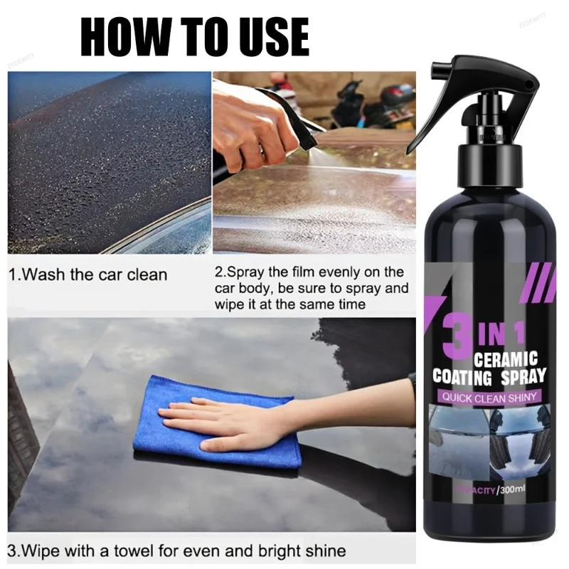 Car Ceramic Nano Coating Liquid 3 In 1 Nano Crystal Hydrophobic Layer Polishing Paint Agent Waterproof Vehicle Care Polish