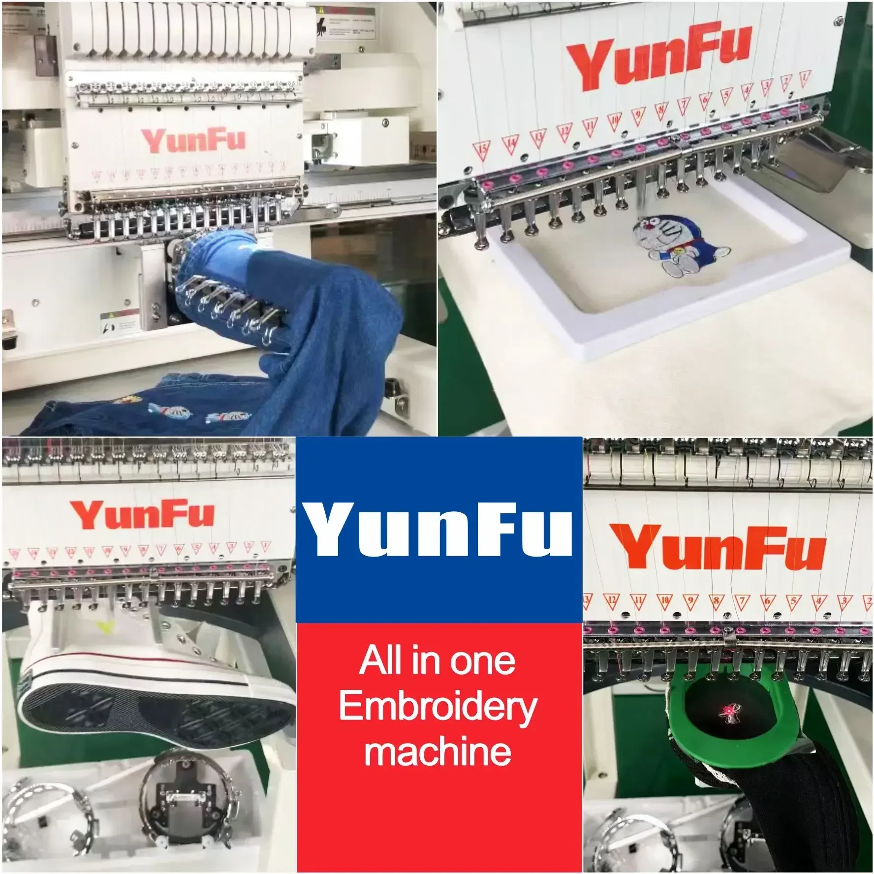 High Speed China Automatic Apparel Machinery Price Fabric T Shirt Hat Flat Multi Needle 1 2 4 Heads Embroidery Machine