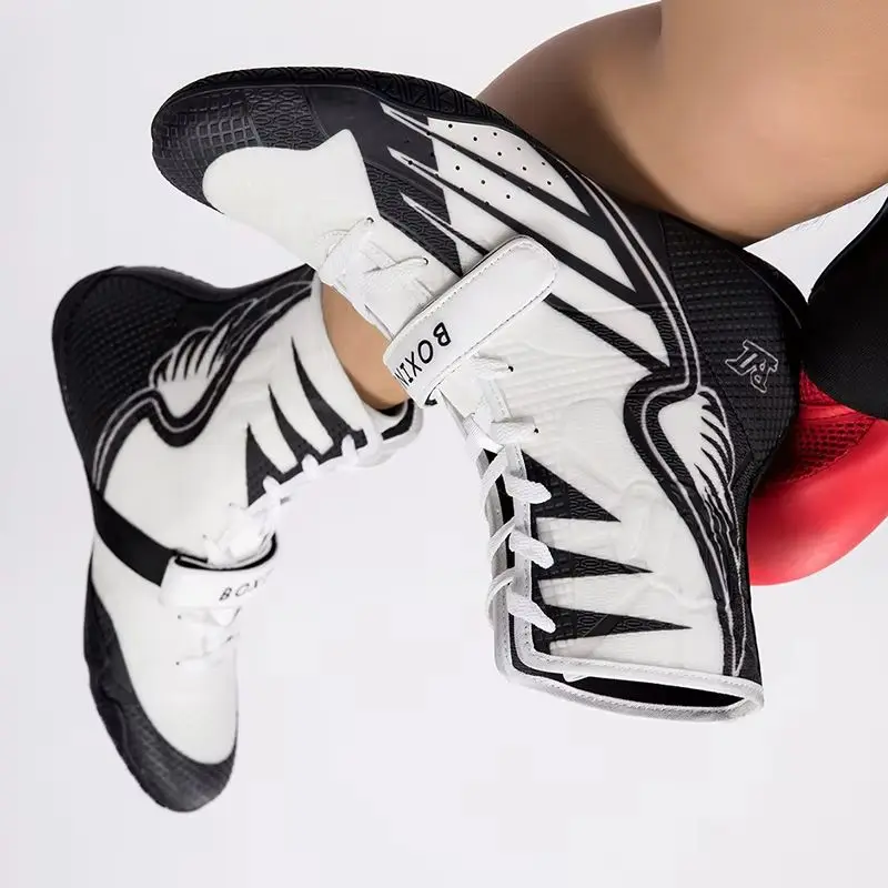 Professional Big Size 49 Wrestling Sneakers Men Resistant Boxing Fighting Boots Anti-Slip Gym Training Shoe Boxing Shoes Men