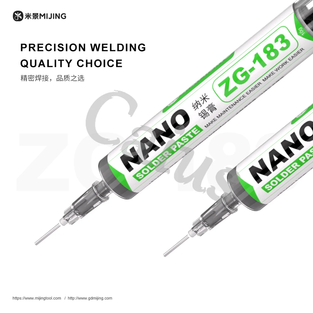 Mijing ZG-183 NANO Solder Paste Exclusive Use for DOCK FPC Connector Needle Cylinder Type 183 °  Maintenance Tin Paste