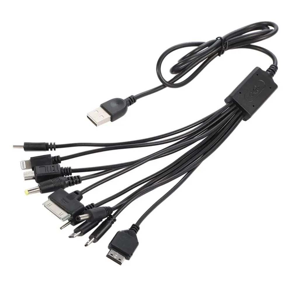 10 in 1 Multi Charging Cable Multiple Charging Cord Charging Cable with 10 Ports for Charging Cell Phones Speaker MP3 MP4