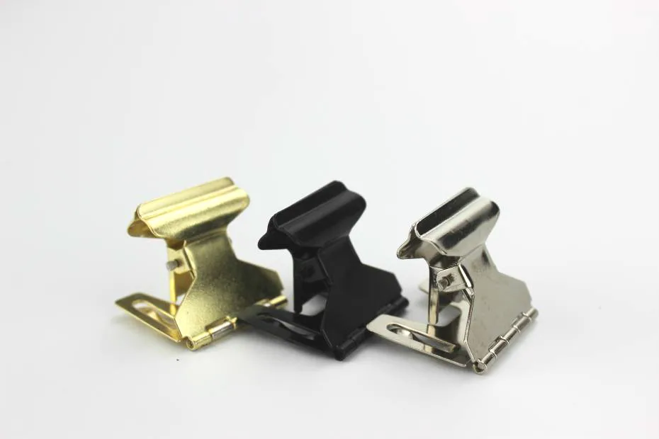 Clip in metallo pop per panetteria, cartellino del prezzo, cartellino, display per carte, porta etichette a scatto, morsetto pubblicitario nero oro argentato