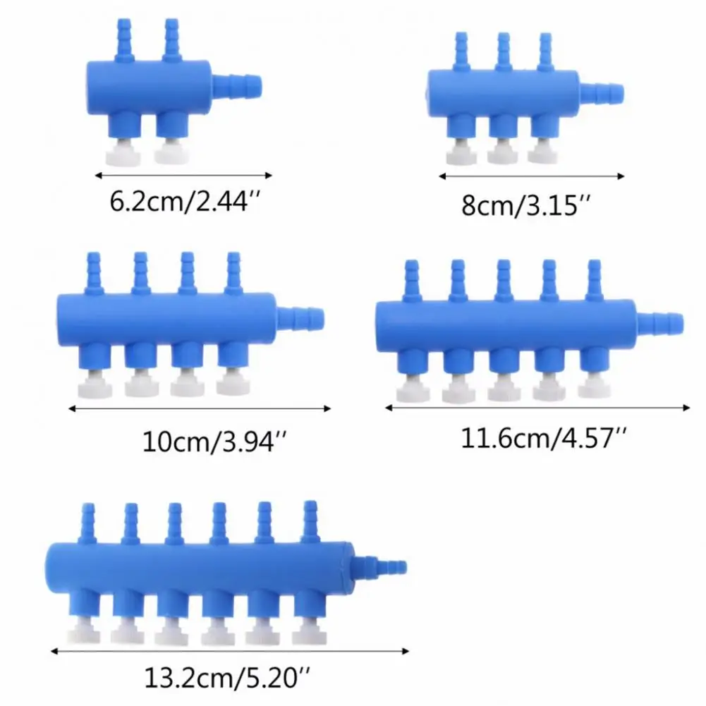 Useful Airflow Distribution Regulating 2-6 Heads Design Fish Tank Oxygen Adjustable Pipe Oxygen Regulating Valve Portable