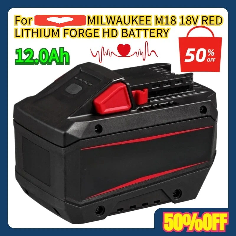 

For MILWAUKEE M18 18V RED LITHIUM FORGE HD 12.0Ah BATTERY
