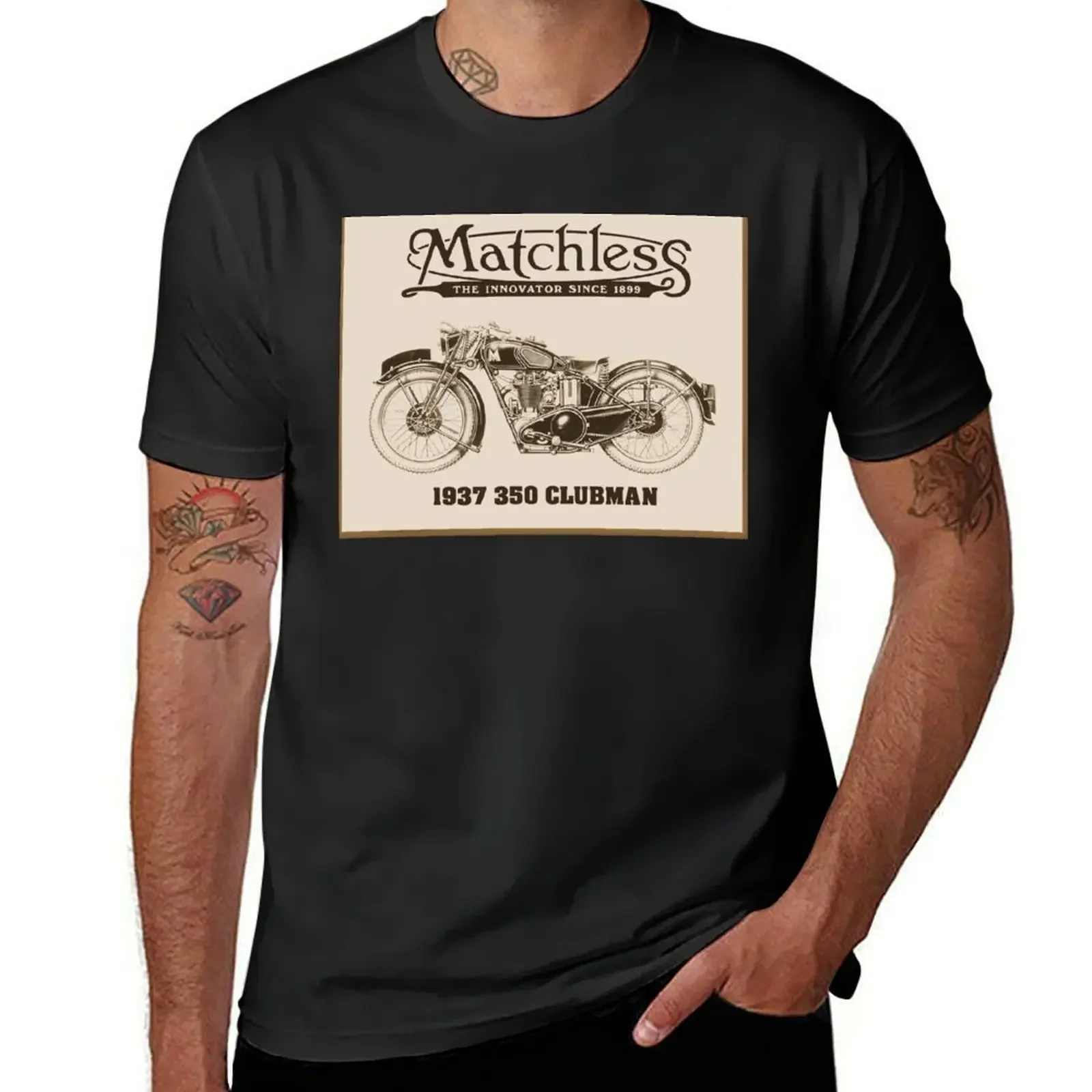 Matchless British classic motorcycle T-Shirt boys animal print Aesthetic clothing tops customs men workout shirt