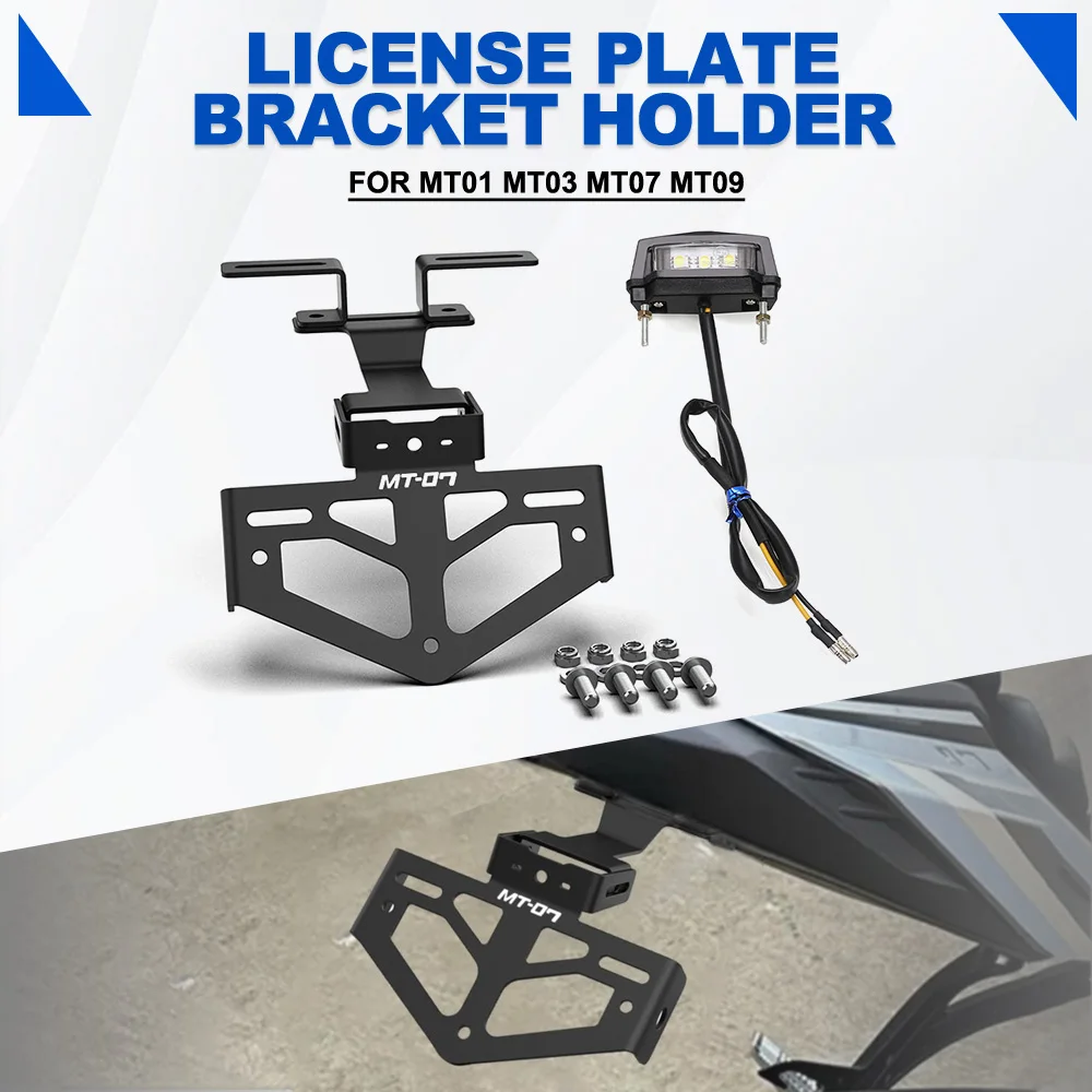 

Motorcycle License Number Plate Holder Mount Rear Tail Bracket with lights FOR Yamaha MT01 MT03 MT07 MT09 MT10 MT15 MT25 MT125