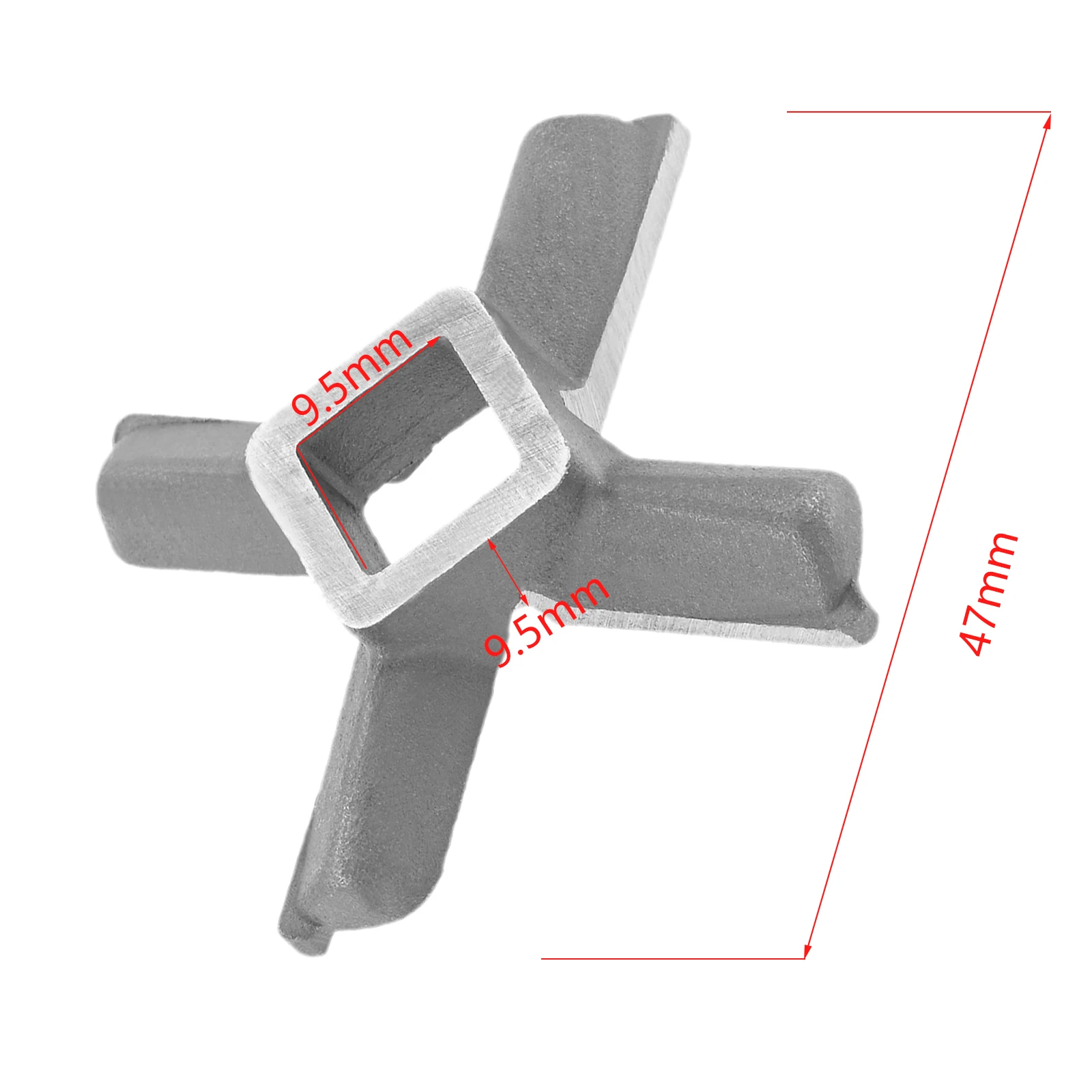 ใบมีดเครื่องบดเนื้อสแตนเลส W/9.5 มม.ด้านใน Mincer มีดสําหรับ HR2724 HR2725 HR7752 HR7755 HR7758 HR7765 HR7766 HR7768