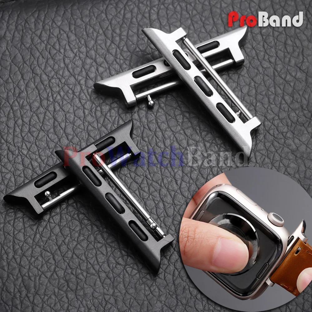 

For Apple Watch Band Strap 38/42/49mm Stainless Steel Quick Release Connector Adapter for IWatch Series Ultra/9/8/7/6/SE/5/4/3