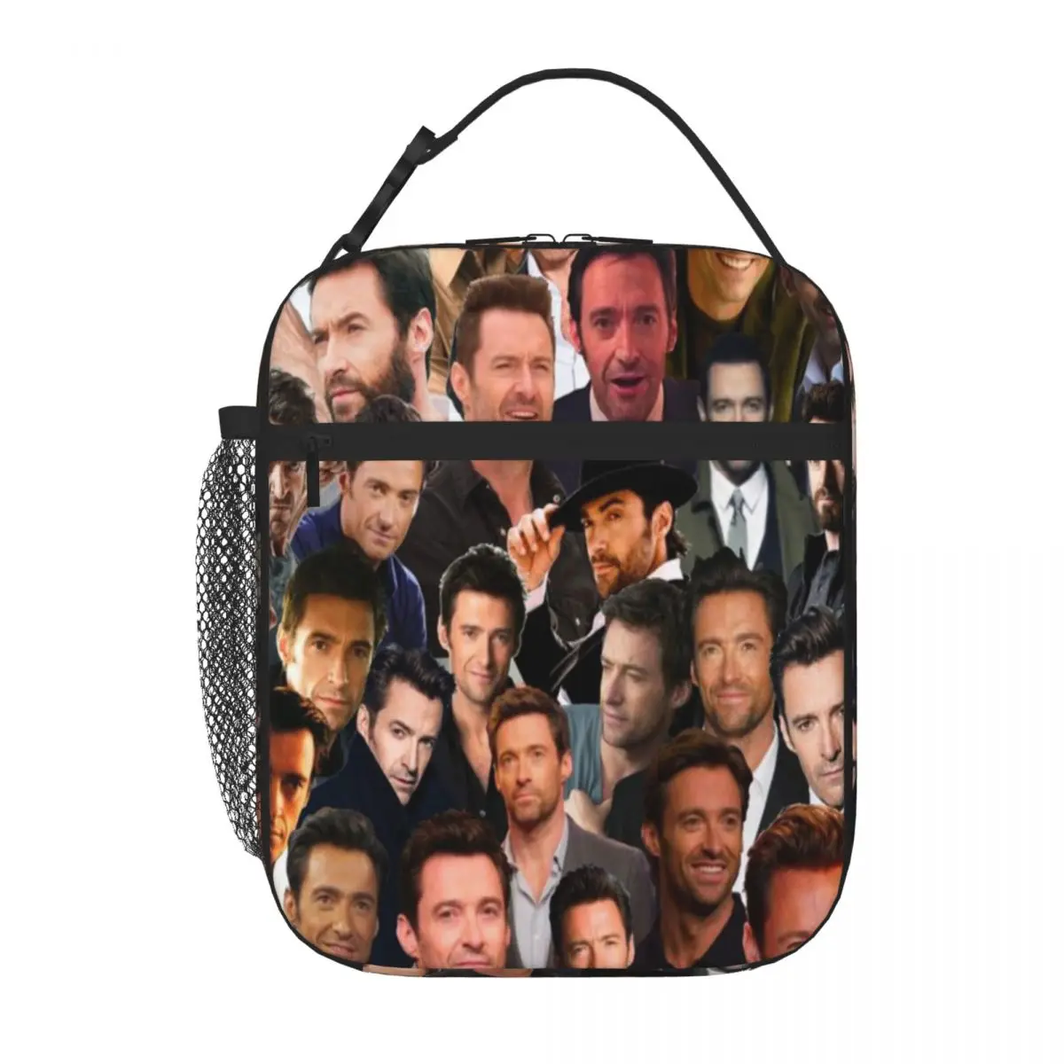 Bestselling Hugh Jackman Photo Collage Insulated Inner Commuter Lunch Bag Errand Run Compact Lunch Bag