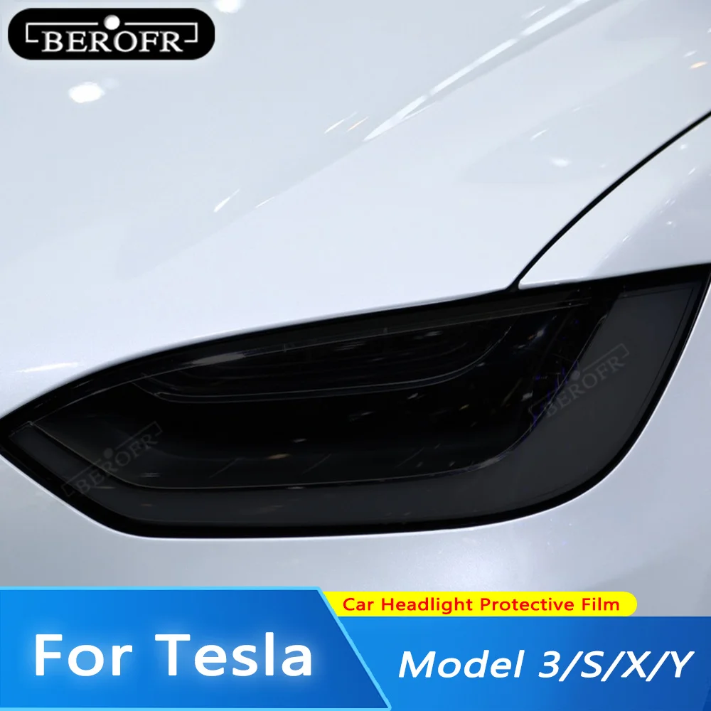 

2 шт., защитная пленка для автомобильных фар Tesla Model 3 X Y S