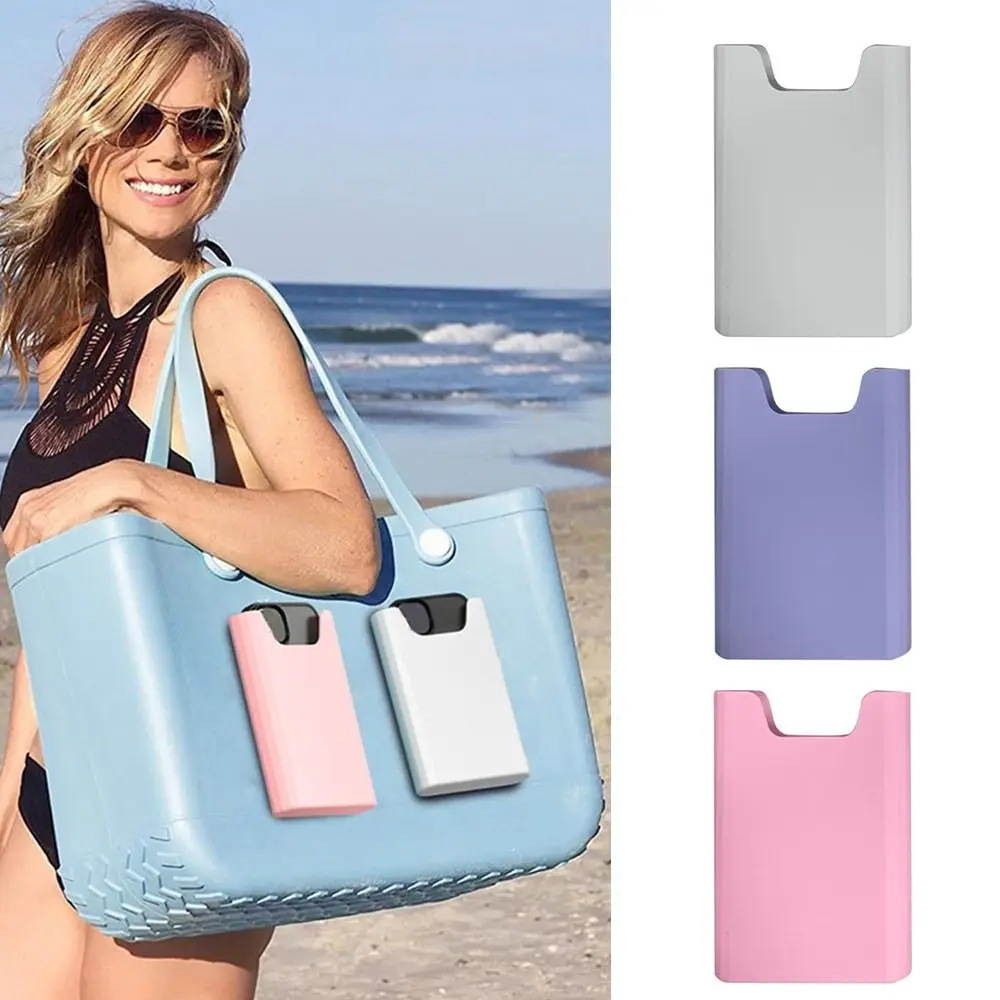 Poudres de stockage de silicone portables, support de téléphone souple réutilisable, étui d'insertion de téléphone pour sac Bogg, accessoires de sac Bogg