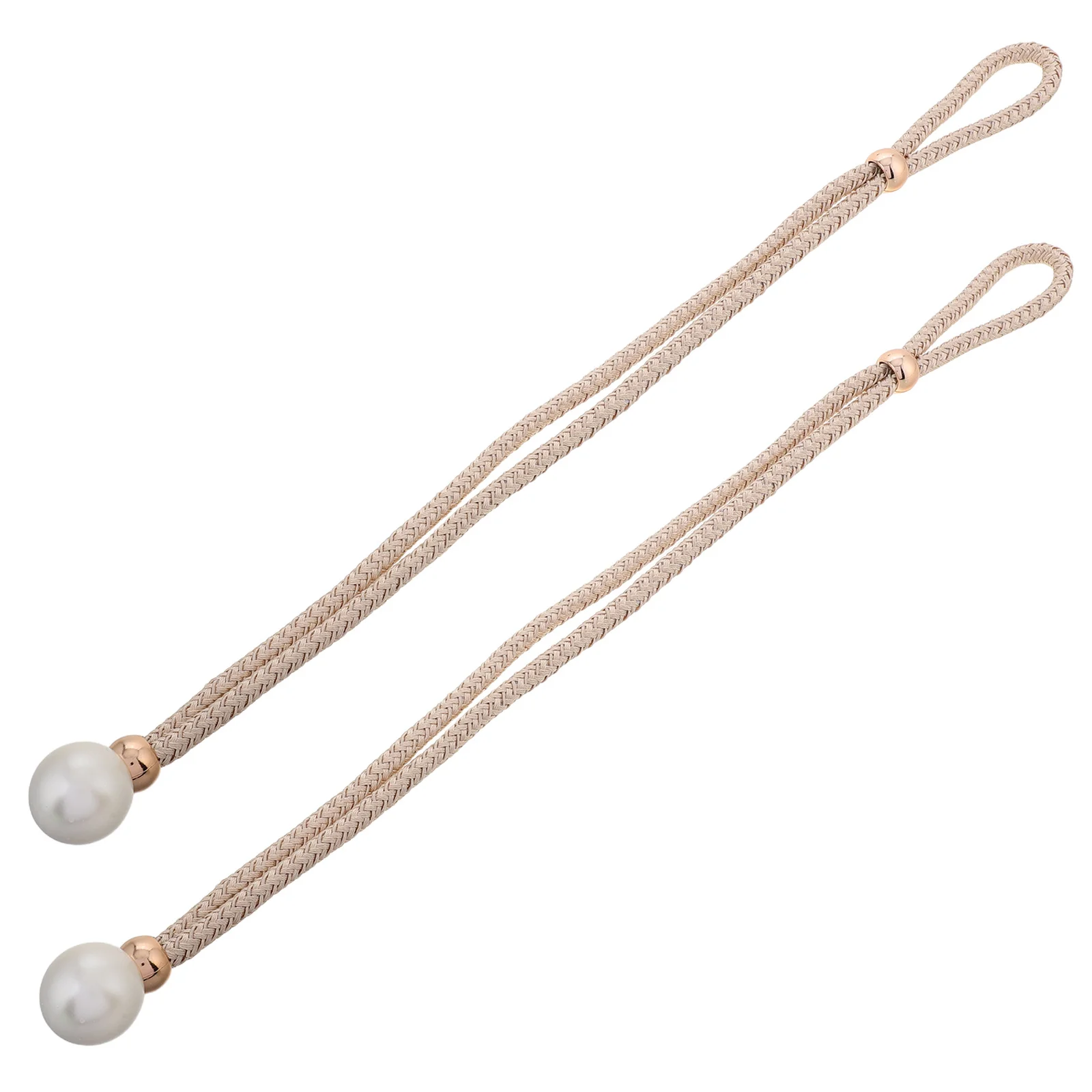

2Pcs Curtain Tiebacks No-Drill Simple Adjustable Rope Tie Backs for Drapes Rustic Bedroom Hand-Woven Curtain Holders