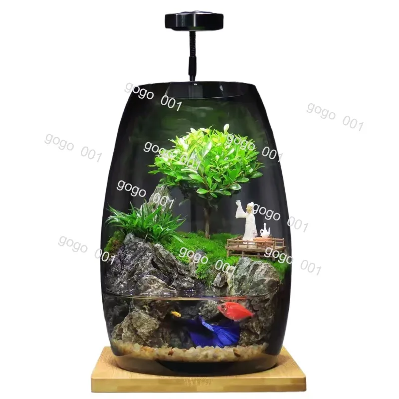 

"Office Desk Moss Terrarium Kit, Self-Sustainable Micro Landscape with Live Plants, Glass Jar Green DIY Ecosystem Decor"