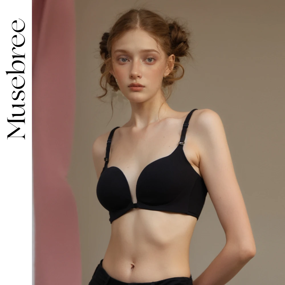 

Musebree Women's Front Closure Beauty Back Sexy Bras Ladies Girls Seamless Bra Breathable Push Up Bra Comfort Bralette Women Bra