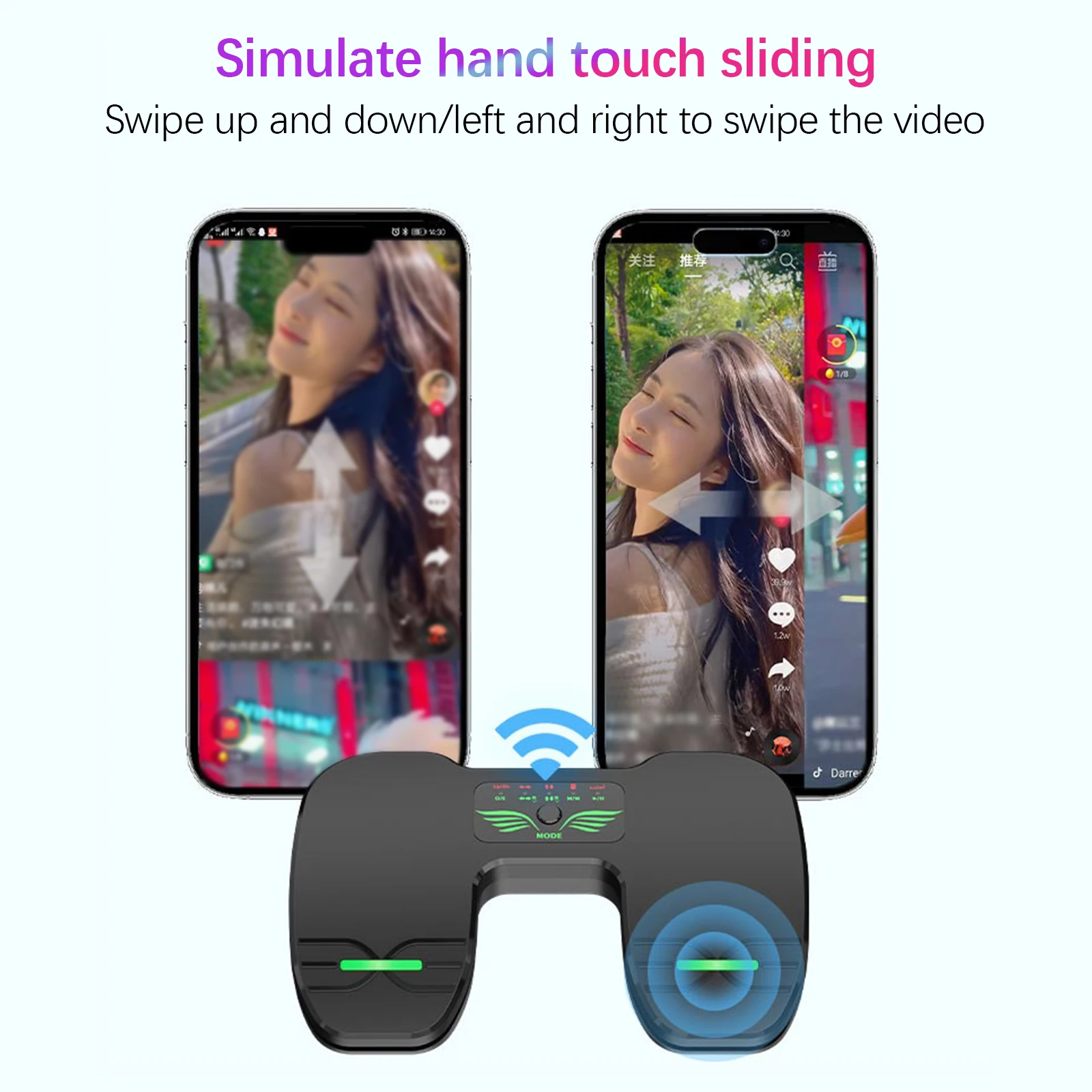 Wireless Page Turner Pedal BT 5.1 10 Working Modes Type-C Interface 17*11*2.6cm 205g for Tablets Smartphones Multimedia Remote