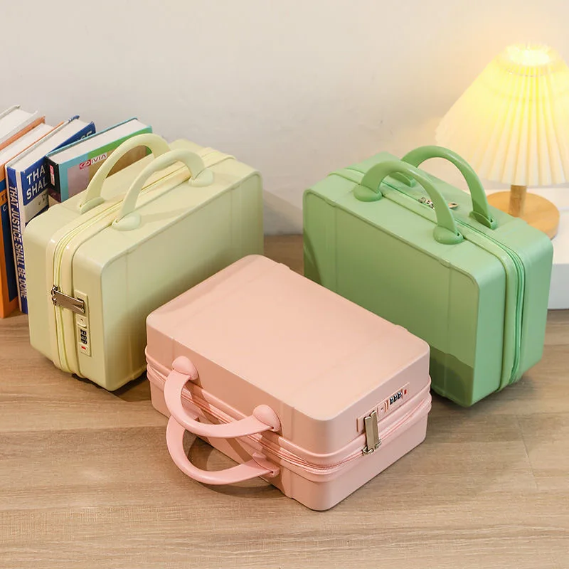 14 inch Mini Cabin Suitcase Fashion Women Travelling Luggage Hangable Trunk Solid Color Cute Small Cosmetic Box Female Travel