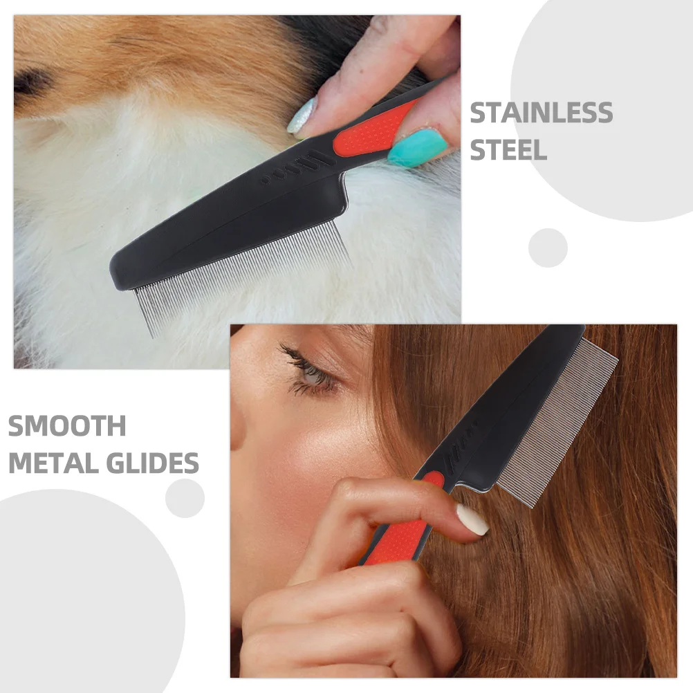 

Minkissy 2 шт., тонкая расческа из нержавеющей стали для шерсти домашних животных, мужчин и женщин, инструмент для удаления перхоти на коже головы, металлический инструмент для волос