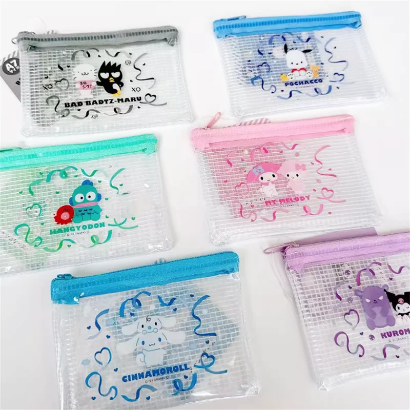 

12pcs/lot Sanrio Kuromi Melody Cinnamoroll Pochacco Pencil Case Cute Pencil Box Stationery Pen Bag Stationery School Supplies