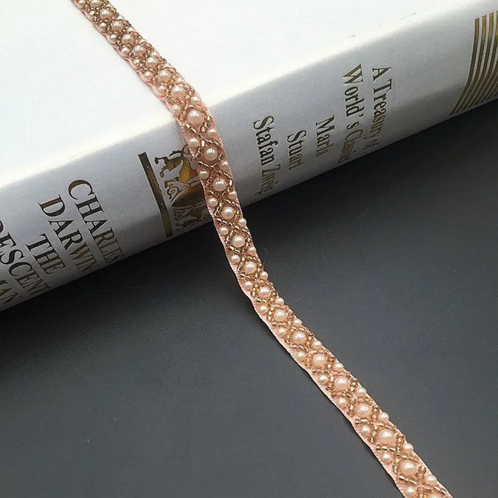 خوذة اليدوية النسيج الزفاف الخياطة اكسسوارات الزفاف زين الشريط فستان ديكور الدانتيل تقليم مطرز #5